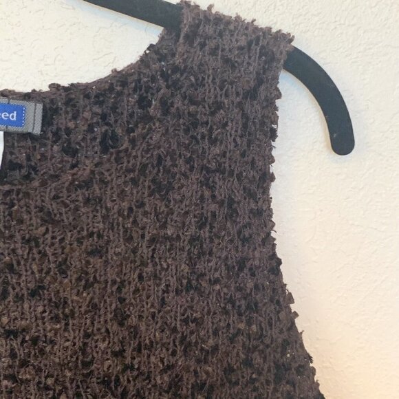 Austin Reed silk blend shell blouse top SZ L Sabel brown stretchy - Picture 2 of 4